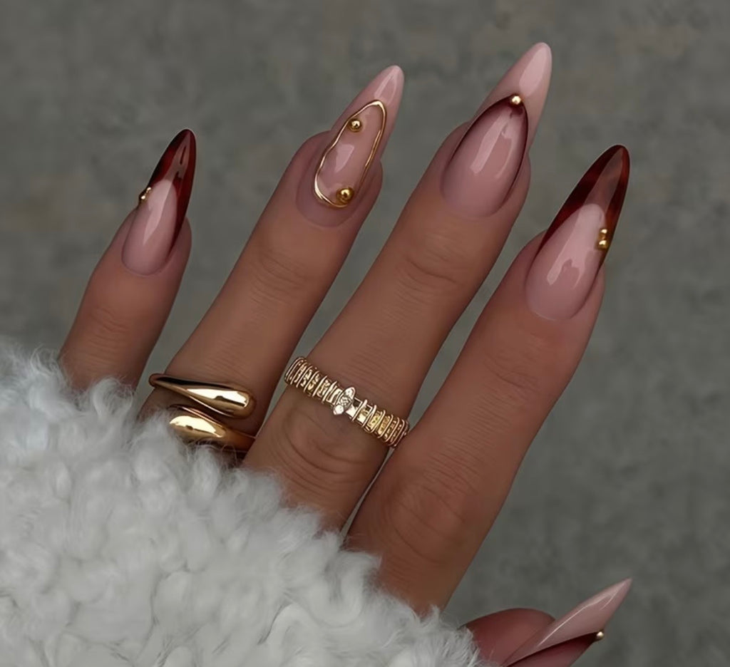 Leopard Press on Nails Long Stiletto/Almond Acrylic Nails