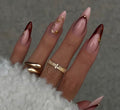 Leopard Press on Nails Long Stiletto/Almond Acrylic Nails