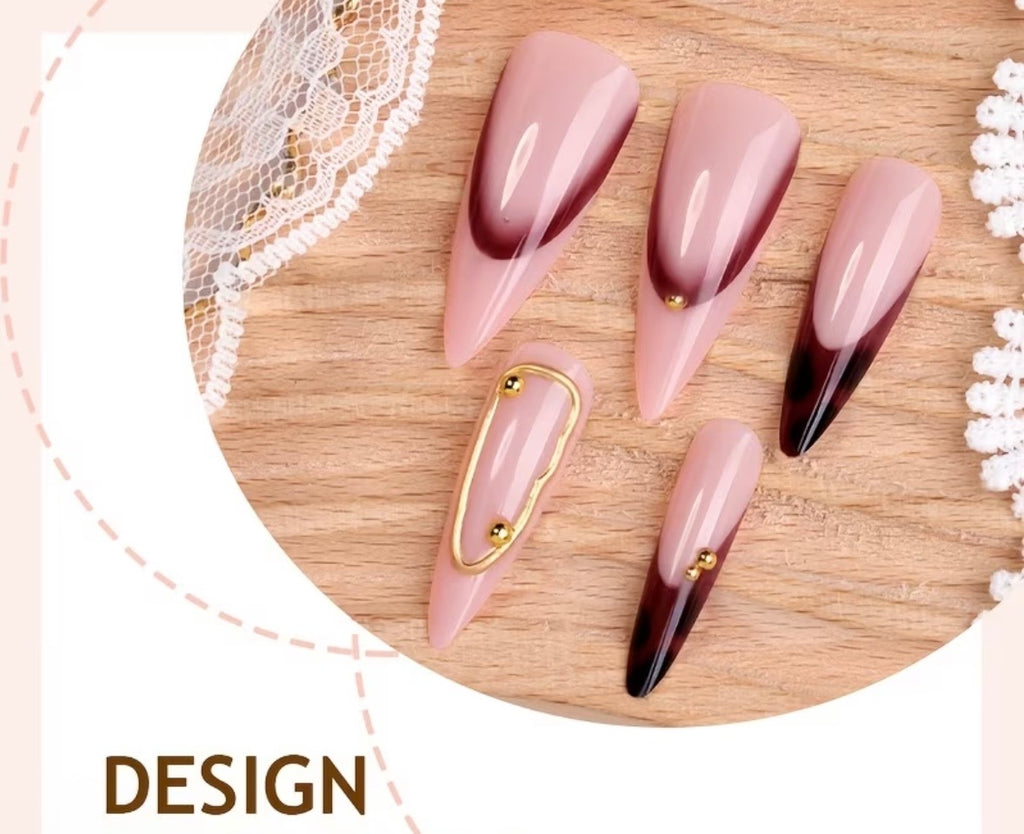 Leopard Press on Nails Long Stiletto/Almond Acrylic Nails