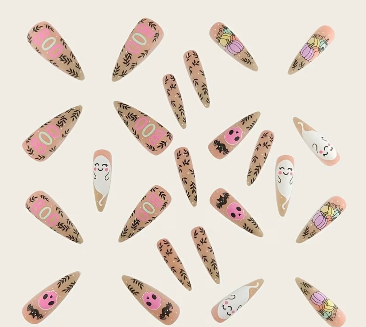 🎃 BOO Halloween Press-On Nails